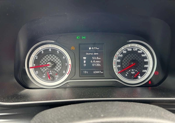 Hyundai i20 cena 65900 przebieg: 62447, rok produkcji 2022 z Piechowice małe 352